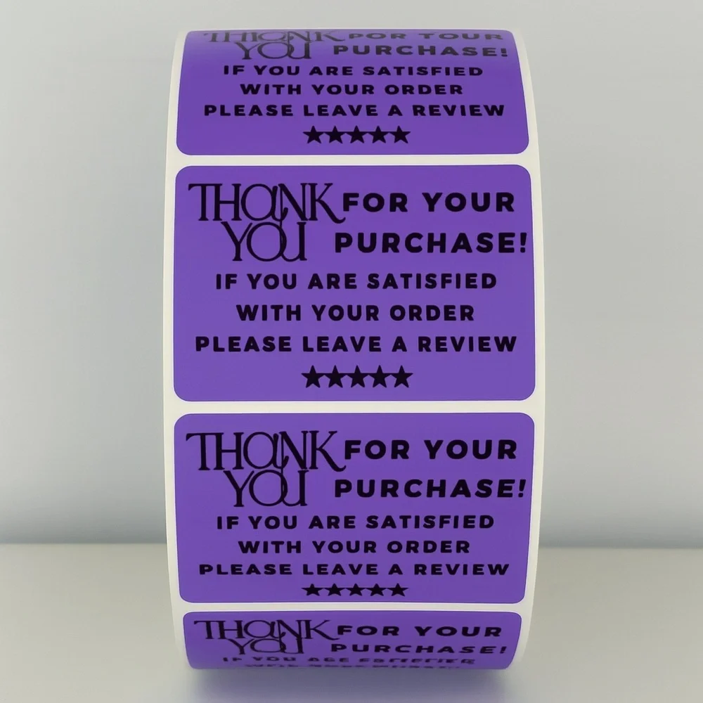 Thank You Stickers Please Leave a Review – Small Business Packaging Labels